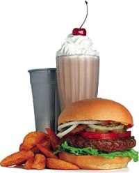milkshake and burger 2